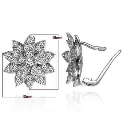 14k Gold Diamond Earrings European style