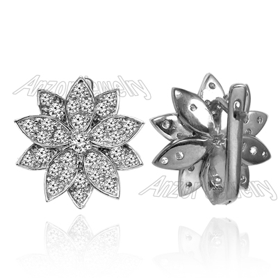 14k Gold Diamond Earrings European style
