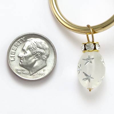 10k Gold Charm Hoop Earrings