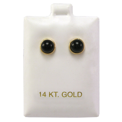 14k Gold Black Onyx Studs