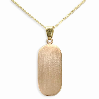 14k Gold 7 Talisman Good Luck Pendant 18"