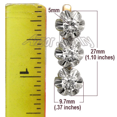 Russian Style Lab Grown Diamond earrings 14k