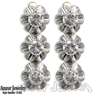 14k Rose Gold Lab Grown Diamond Earrings