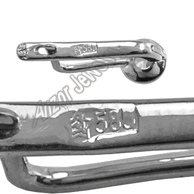 Russian Style Diamon Earrings in 14k White gold