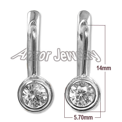 Russian Syle Diamond Earrings in Platinum 950