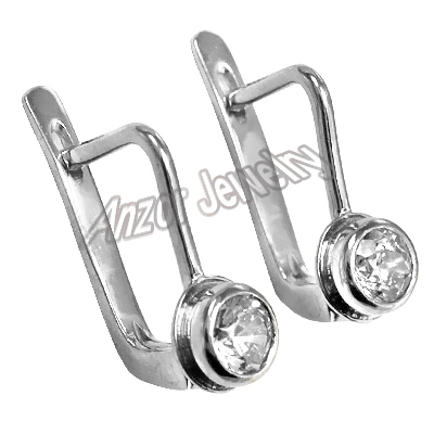 Russian Syle Diamond Earrings in Platinum 950
