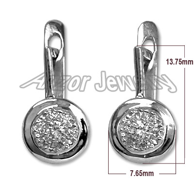 old Russian style Diamond Malinka Earrings  585