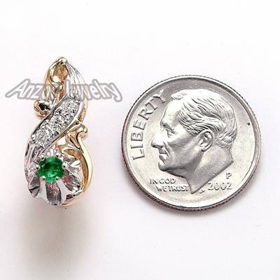 Russian style Diamond Emerald Earrings 18k gold