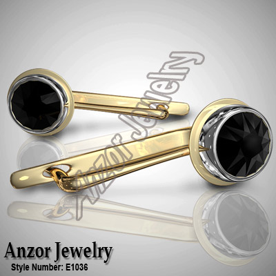 Russian Syle Earrings Black Diamond 585 14k