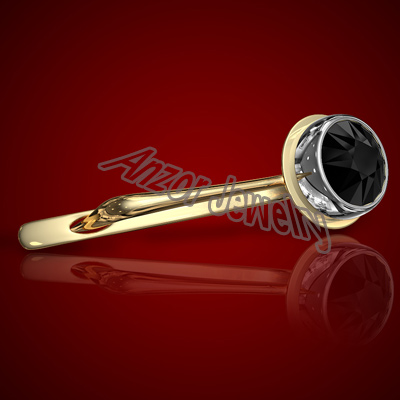Russian Syle Earrings Black Diamond 585 14k