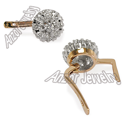 old Russian style Diamond Malinka Earrings  585