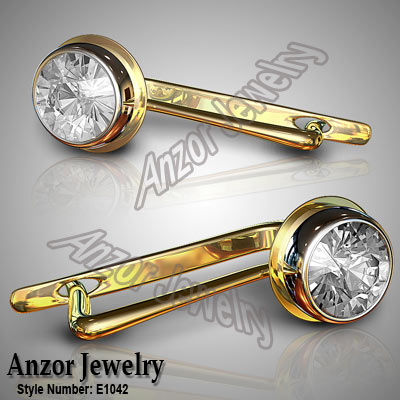Russian Syle Diamond Earrings in 14k Rose gold 585
