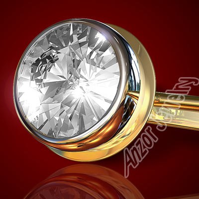 Russian Syle Diamond Earrings in 14k Rose gold 585