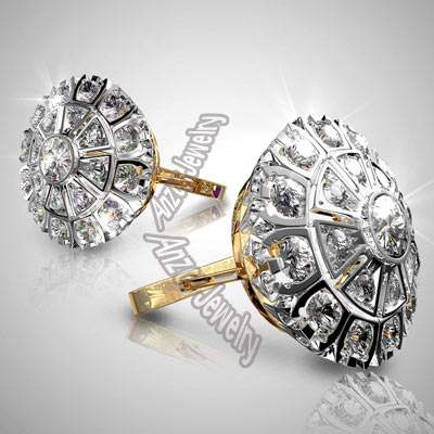 Russian Style Diamond Malinka Earrings 14K Gold