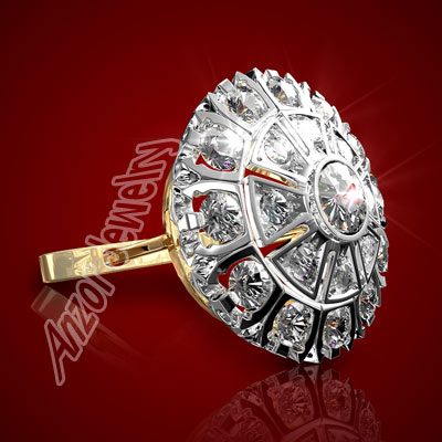 Russian Style Diamond Malinka Earrings 14K Gold