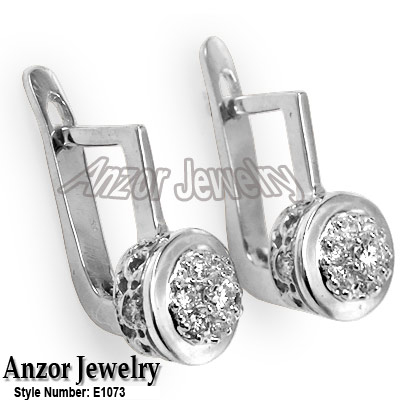 old Russian style Diamond Malinka Earrings 585