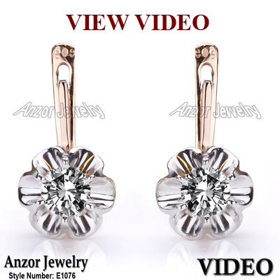 Russian Style Diamond Earrings 585