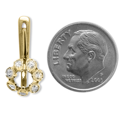 14k Russian Style Semi-Mount Diamond Earrings
