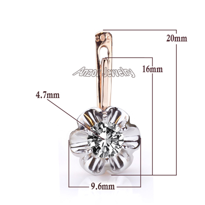 Russian Style Diamond Earrings 14K GOLD