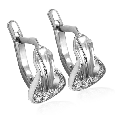 14k Gold Diamond Earrings Russian Jewelry