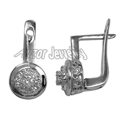 old Russian style Diamond Malinka Earrings14K GOLD