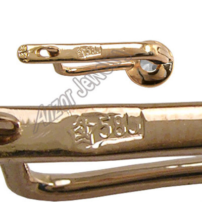 Russian Syle Diamond Earrings in 14k Rose gold 585