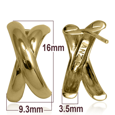 14k Gold Picasso style Earrings