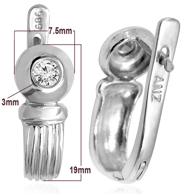 Russian Style Diamond Earrings in 585 14K Gold