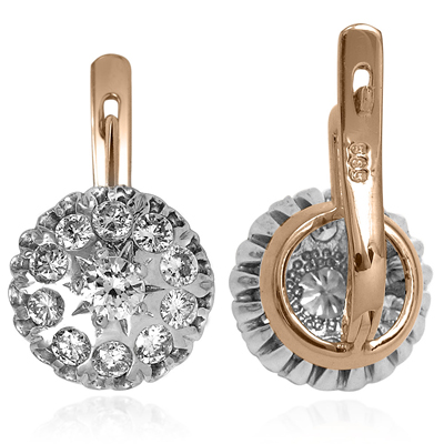 Russian Style Diamond Malinka Earrings 14k