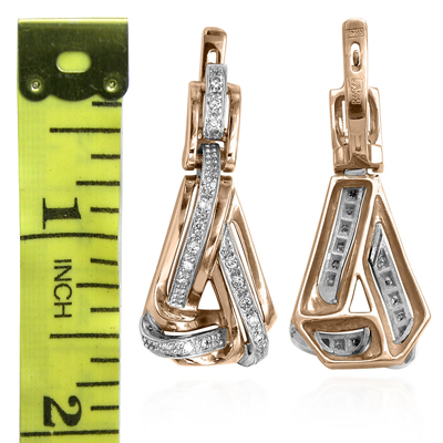 Russian Style Diamond Earrings 585 14k