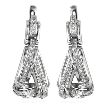 Russian Style Diamond Earrings 585 14k