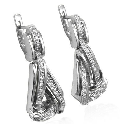Russian Style Diamond Earrings 585 14k
