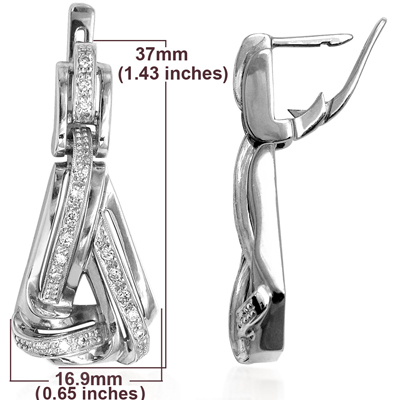 Russian Style Diamond Earrings 585 14k