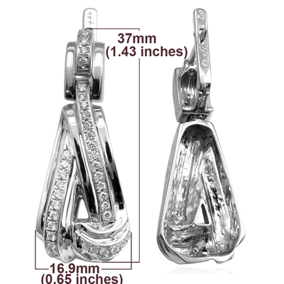 Russian Style Diamond Earrings in 18k
