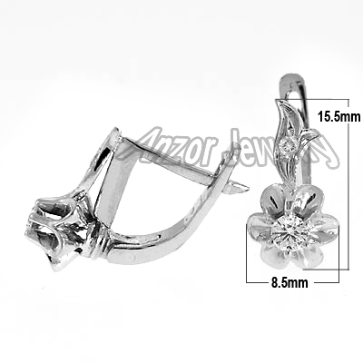 Russian style diamond earrings 585
