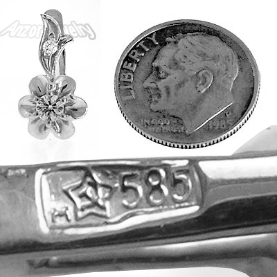 Russian style diamond earrings 585