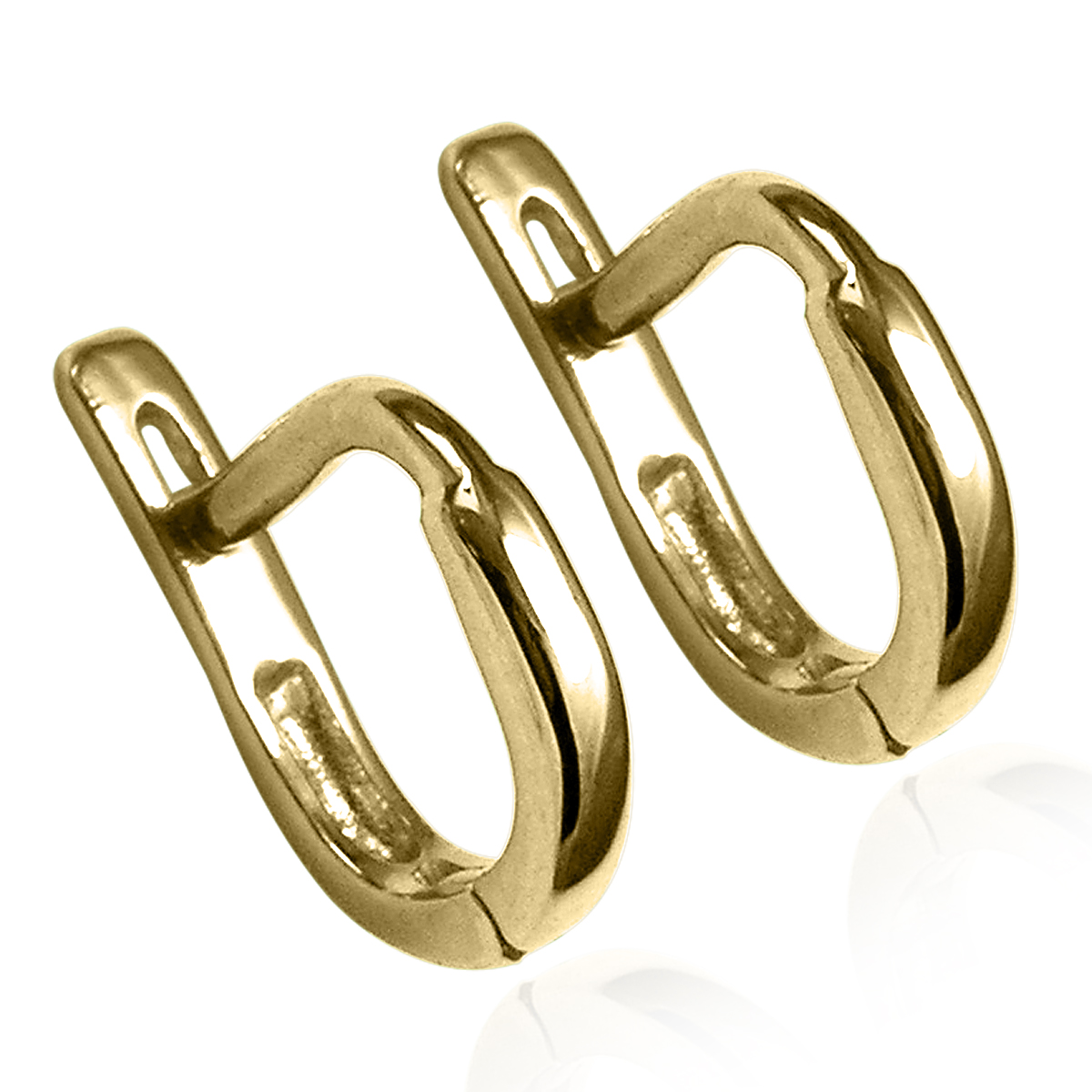 Russian Style Earrings 14k Gold 12mm