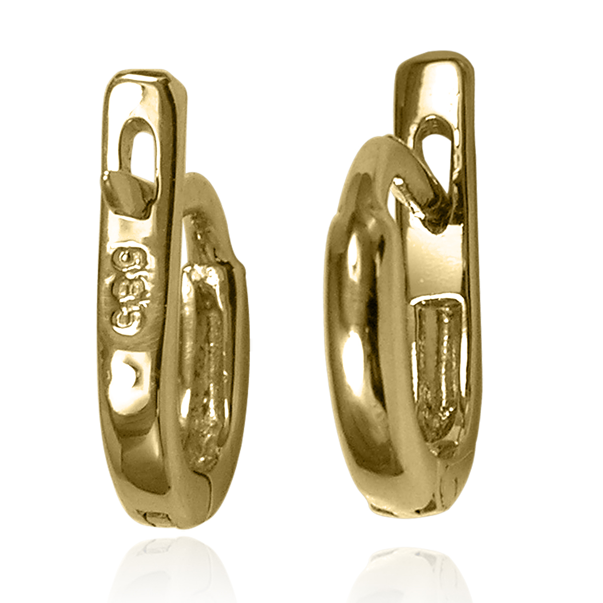 Russian Style Earrings 14k Gold 12mm