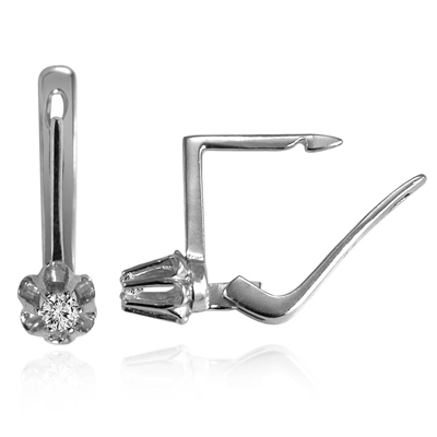Russian Style Diamond Earrings 14K GOLD