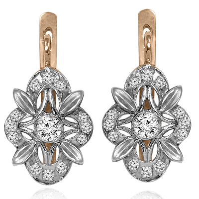 Russian Style Diamond Earrings 14k