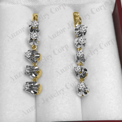 Vintage Style Diamond dangle Earrings 585