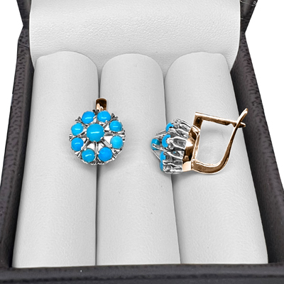 European Desig Turquoise Earrings malinka 585