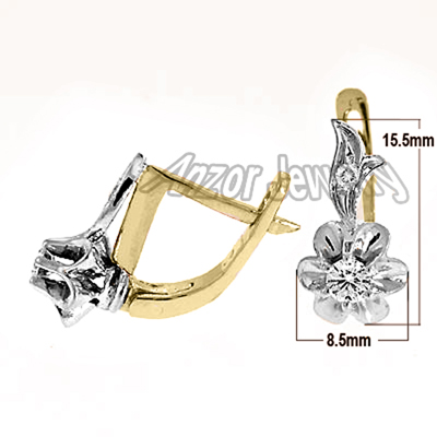 Russian style diamond earrings 585