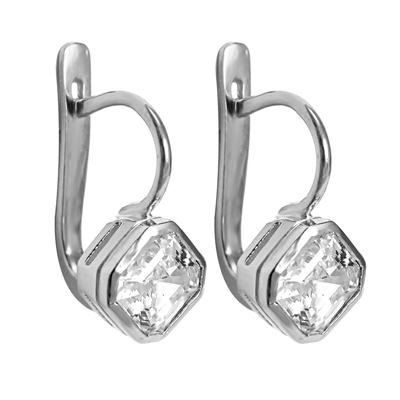 Russian Style Lab Grown Diamond Earrings 14k Gold