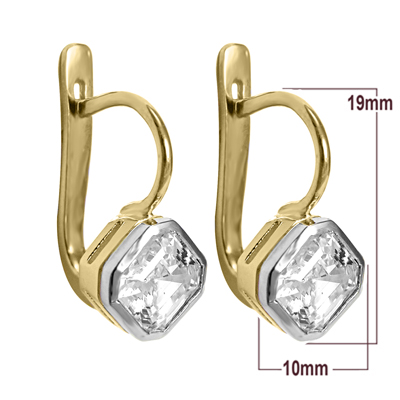 Russian Style Lab Grown Diamond Earrings 14k Gold