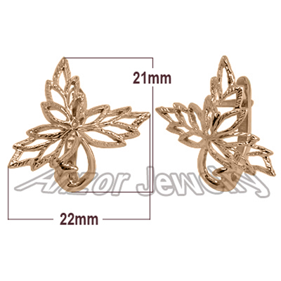 14k Solid Gold Design Earrings
