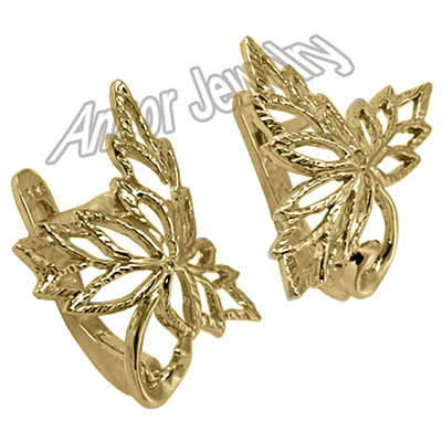 14k Solid Gold Design Earrings