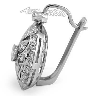 Russian style Diamonds Earrings 14K 585