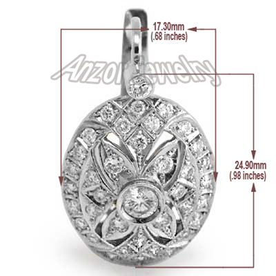 Russian style Diamonds Earrings 14K 585