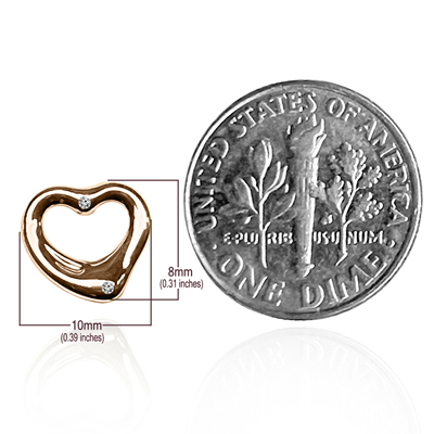 14k Gold Heart Shaped Diamond Earrings F VS1